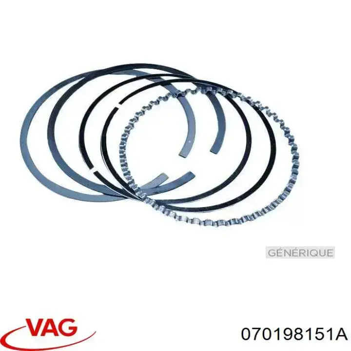 Кольца поршневые на 1 цилиндр, STD. VAG 070198151A