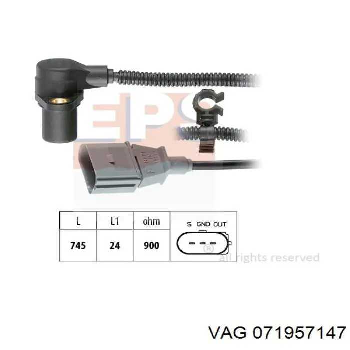 071 957 147 VAG Датчик положения (оборотов) коленвала
