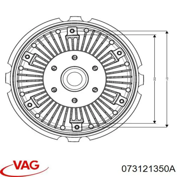 Купить 073121350A VAG Муфта вентилятора охлаждения
