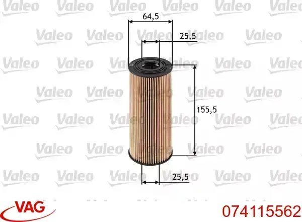 Compre 074115562 VAG Filtro de óleo