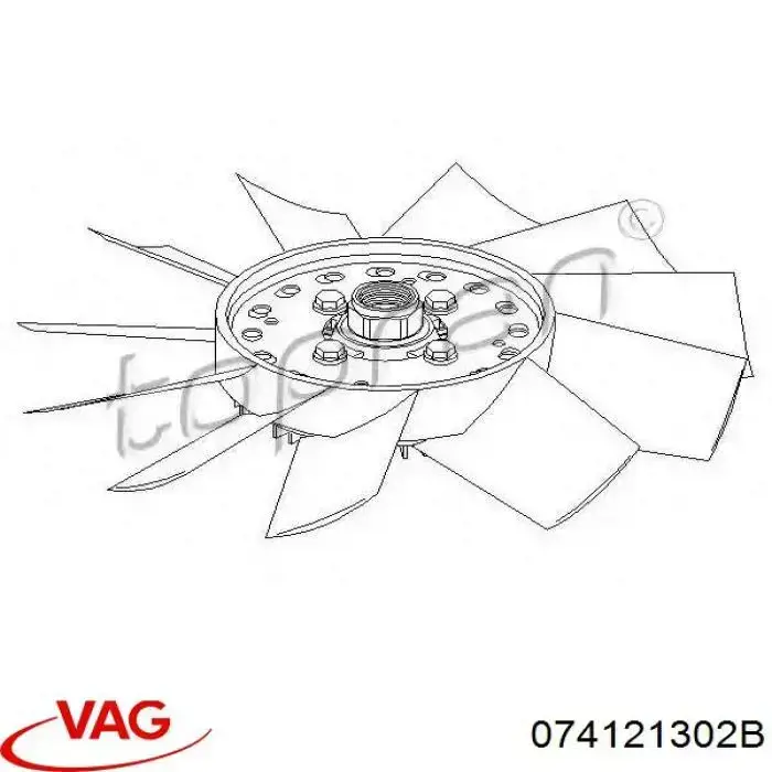 Купить 074121302B VAG Муфта вентилятора охлаждения