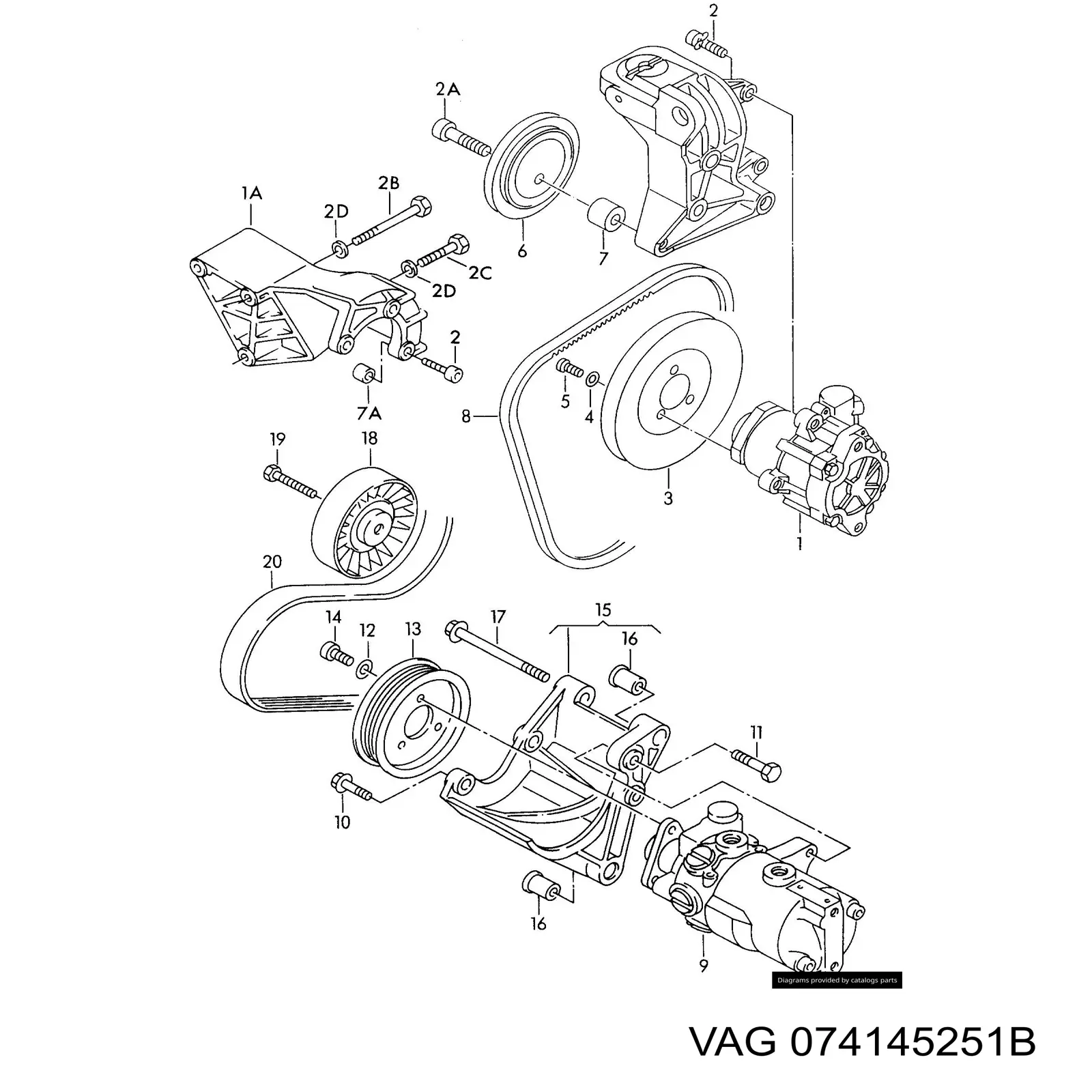 074145251B VAG Ролик приводного ремня, паразитный