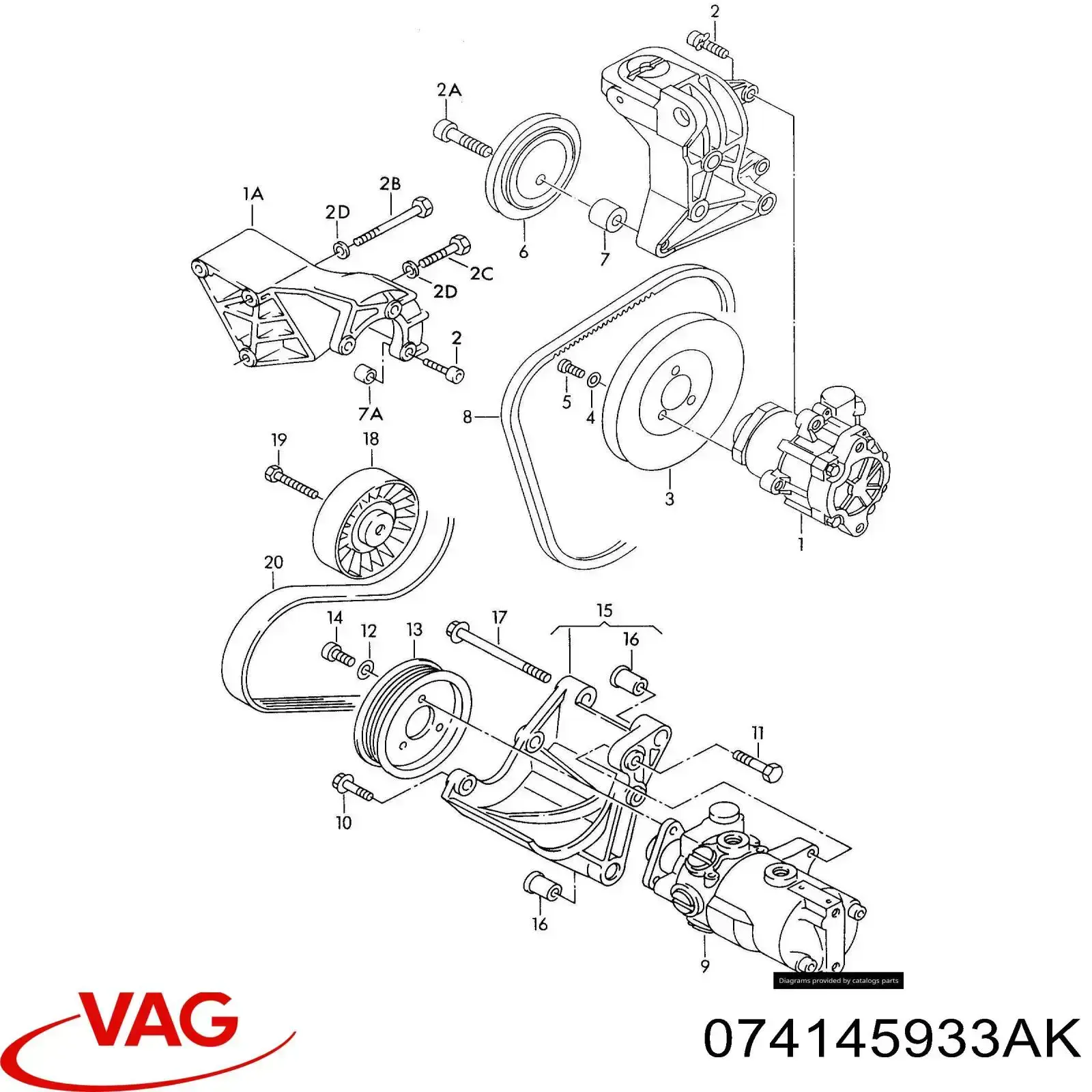 Купить 074145933AK VAG Ремень генератора