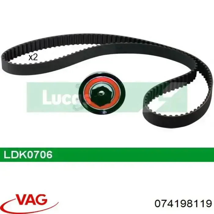 ГРМ ремни, комплект VAG 074198119 цена, от 70.44 USD