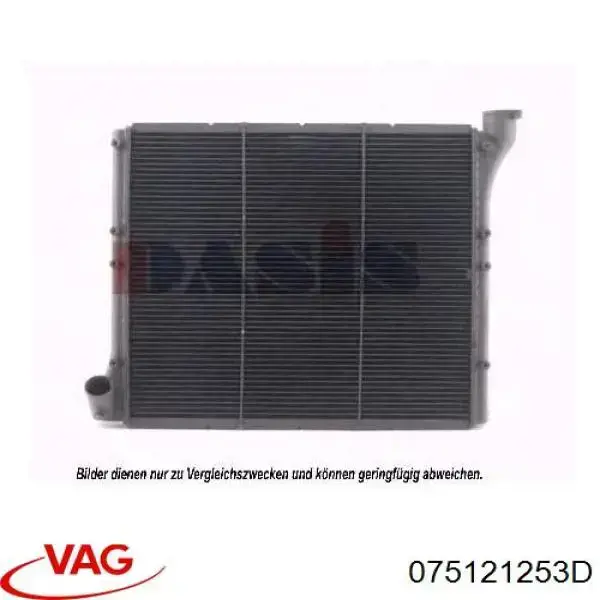075121253D VAG radiador de esfriamento de motor