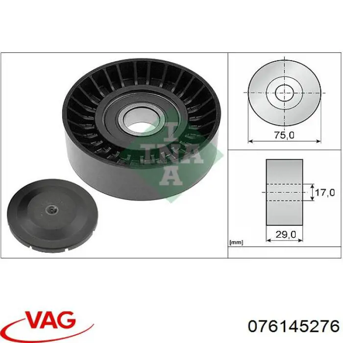 Купить 076145276 VAG Паразитный ролик