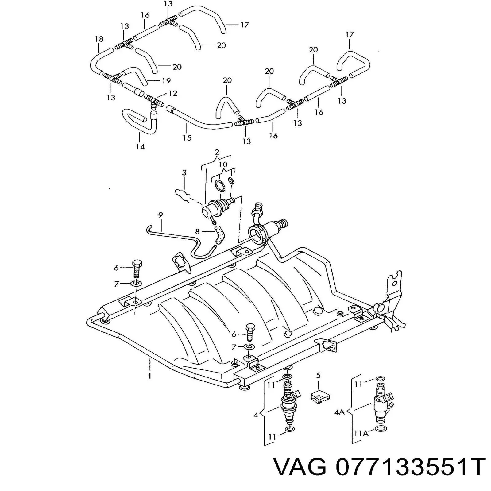 Форсунки 077133551T VAG