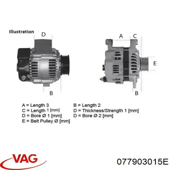 Купить 077903015EX VAG Генератор