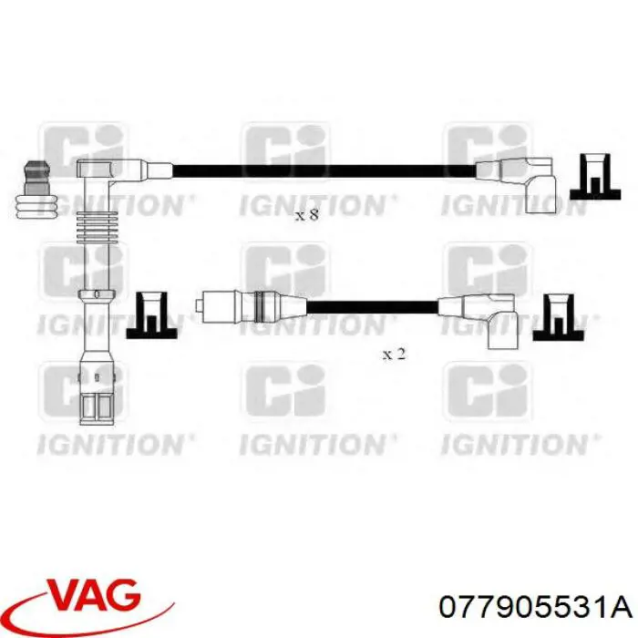 Купить 077905532A VAG Провода высокого напряжения