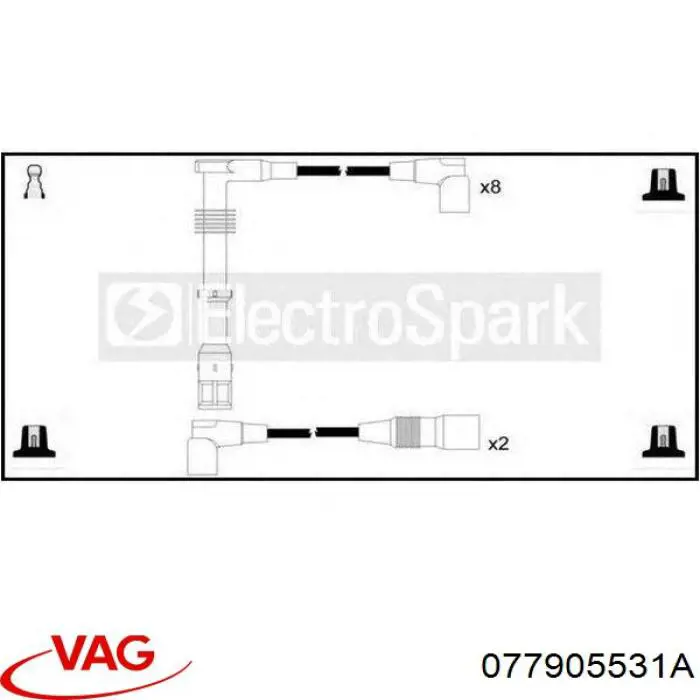 Купить 077905531A VAG Провода высокого напряжения