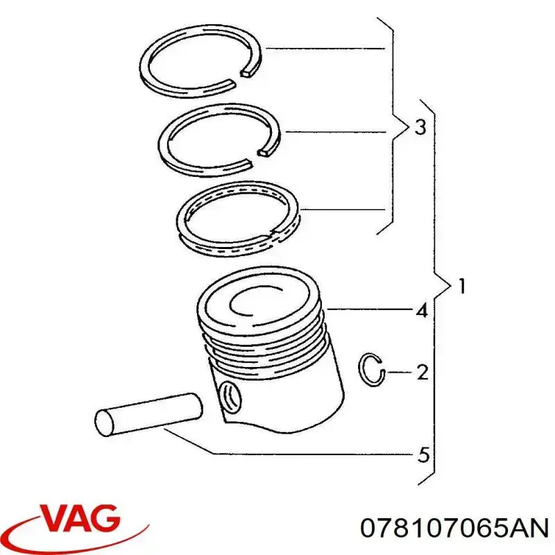Поршень в сборе VAG 078107065AN цена, от 50.85 USD