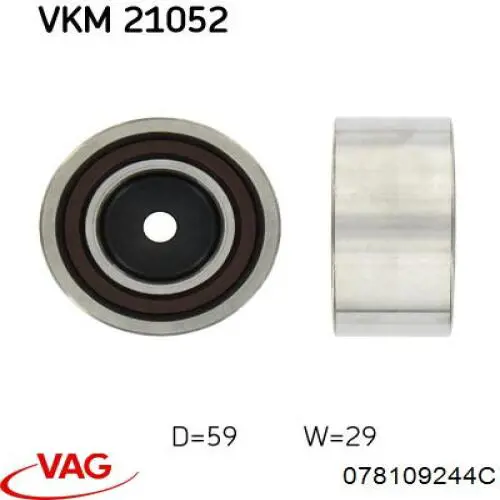 Купить 078109244C VAG Ведуший ролик ГРМ