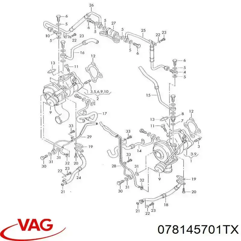 078145701TX VAG турбина