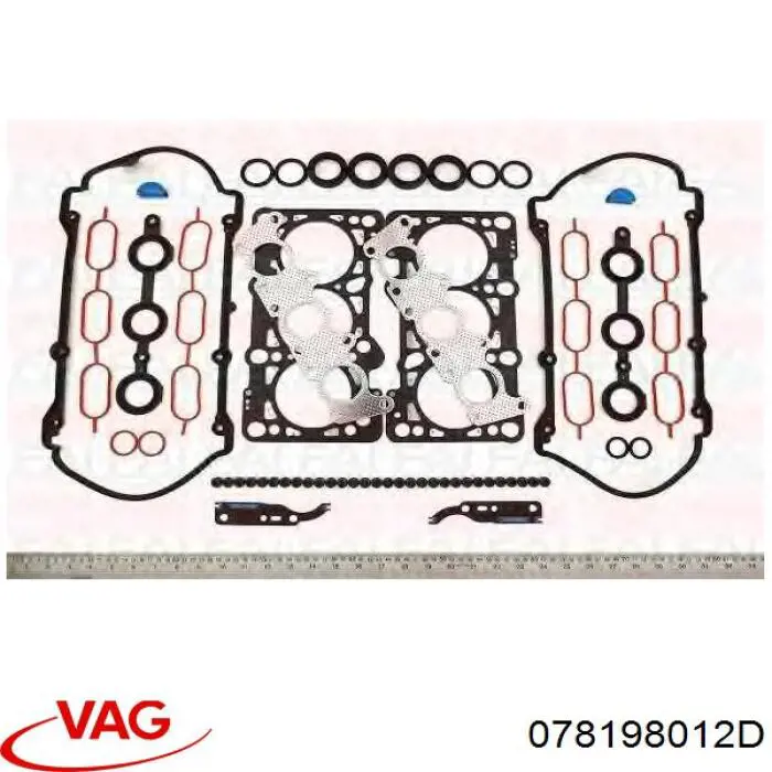 078198012D VAG комплект прокладок двигателя верхний