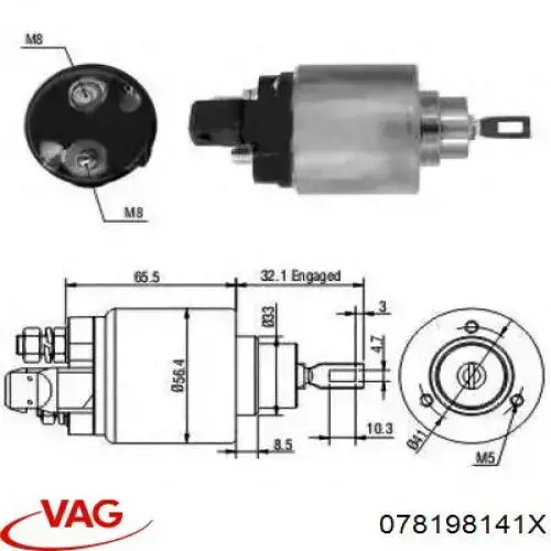 Купить 078198141X VAG Комплект сцепления (диск, корзина, подшипник)