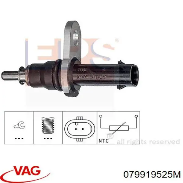 079919525M VAG sensor de temperatura do fluido de esfriamento