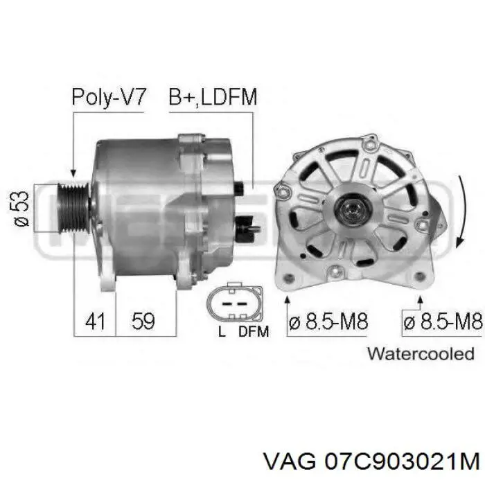 07C903021M VAG Генератор автомобильный