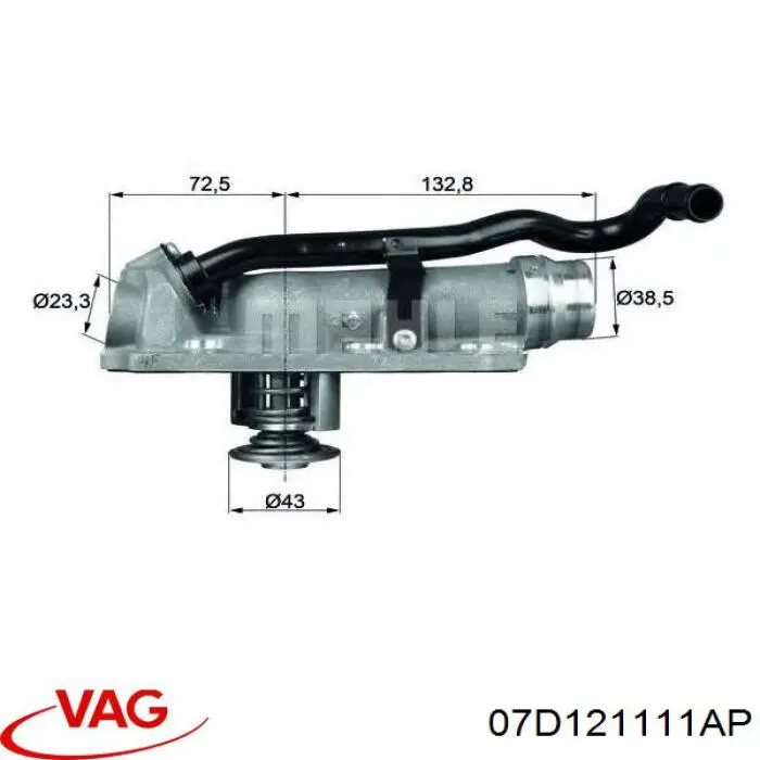 07D121111R Bentley caixa do termostato