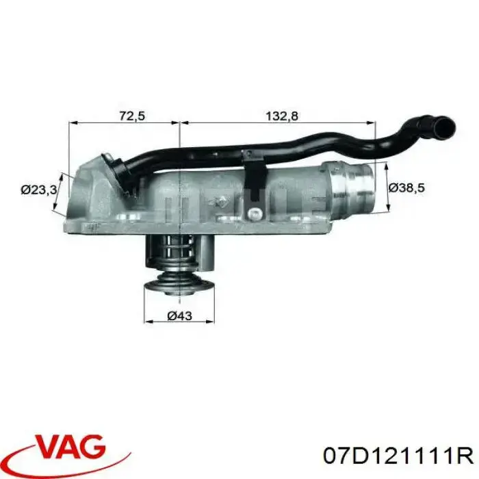 07D121111R VAG caixa do termostato