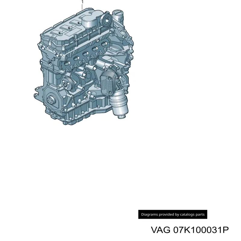 07K100031P VAG двигатель в сборе