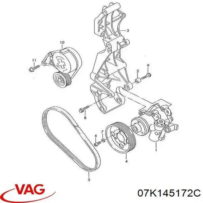 Купить 07K145172C VAG Паразитный ролик