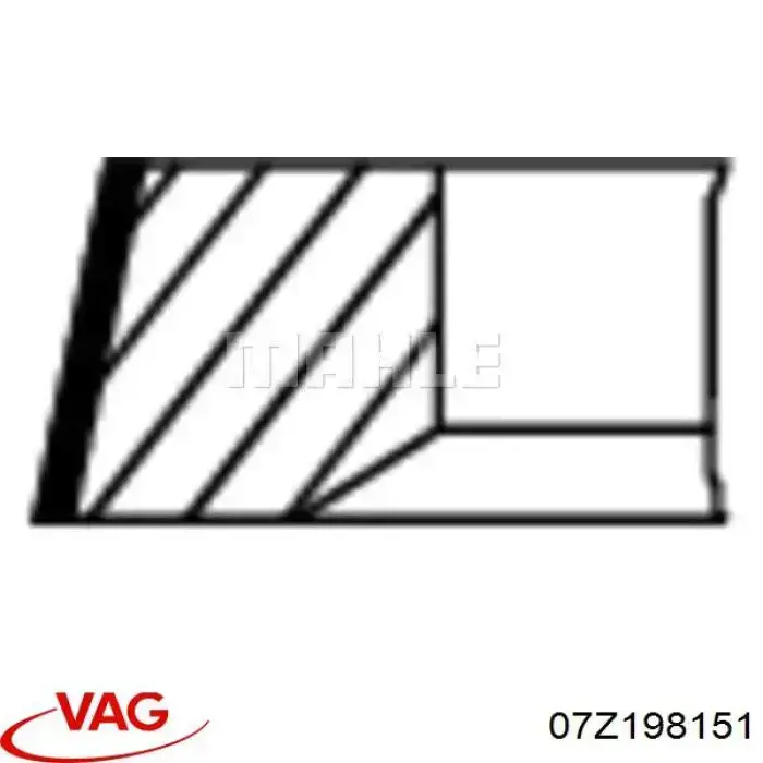 Купить 07Z198151 VAG Стандартные поршневые кольца в комплекте
