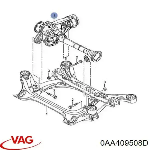 Передний редуктор / мост VAG 0AA409508D цена, от 141.08 USD