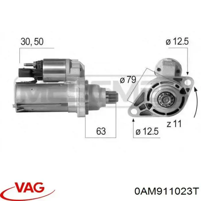 0AM911023T VAG Стартер автомобиля