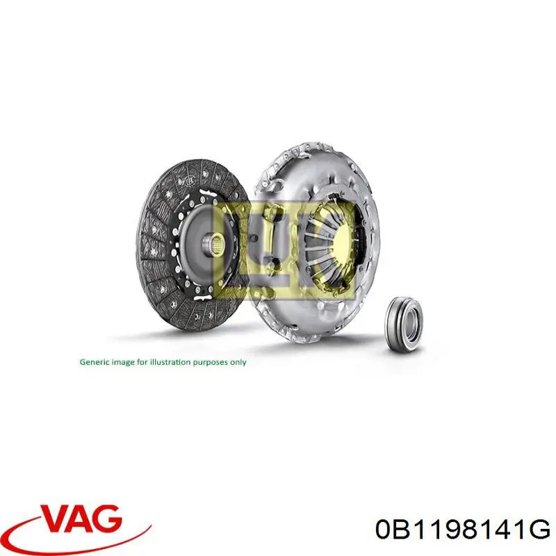 Купить 0B1198141GX VAG Комплект сцепления (диск, корзина, подшипник)