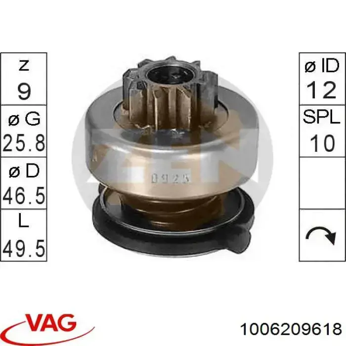  Бендикс VAG 1006209618 цена, от 8.64 USD