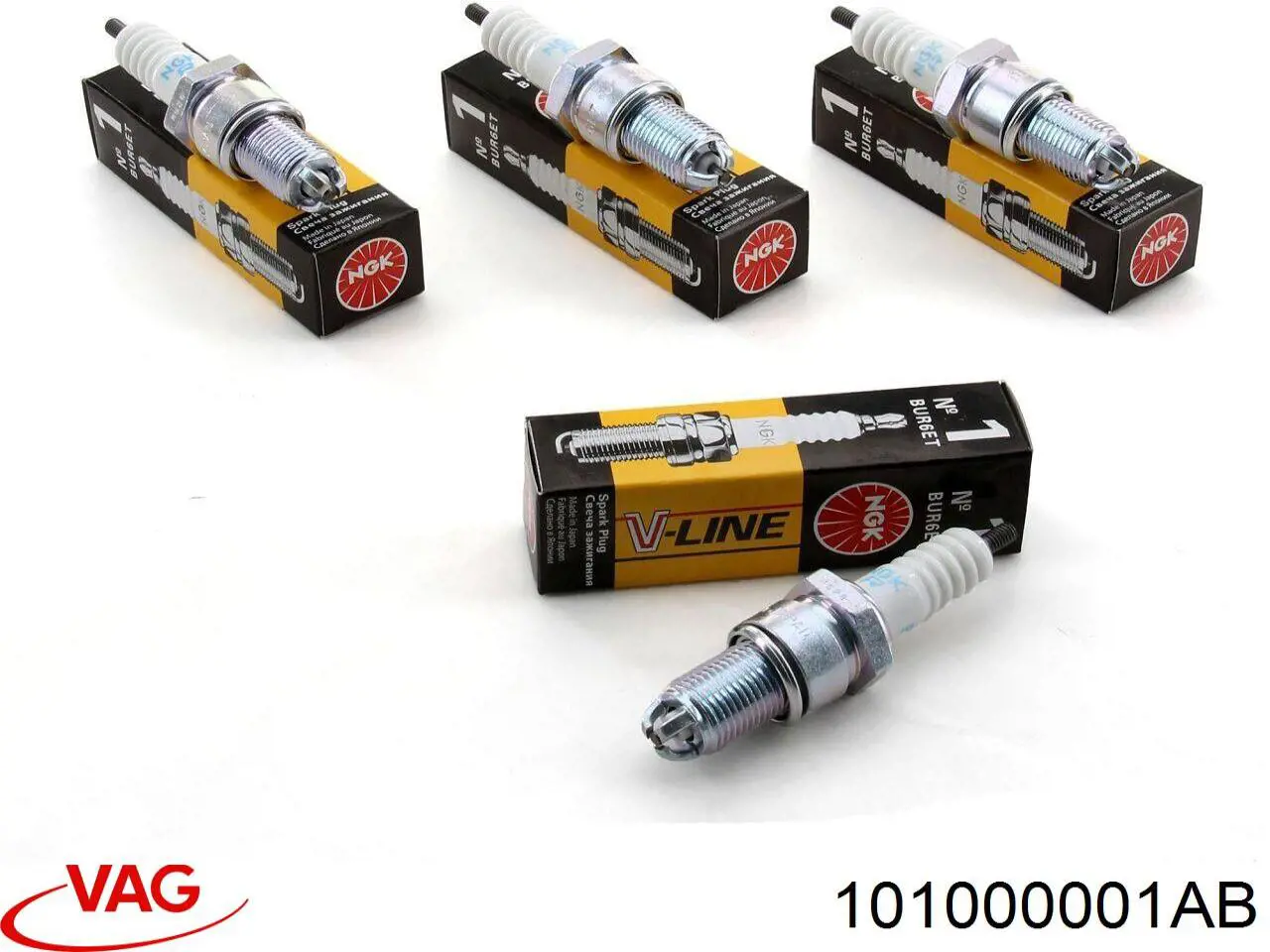 Свечи зажигания 101000001AB VAG