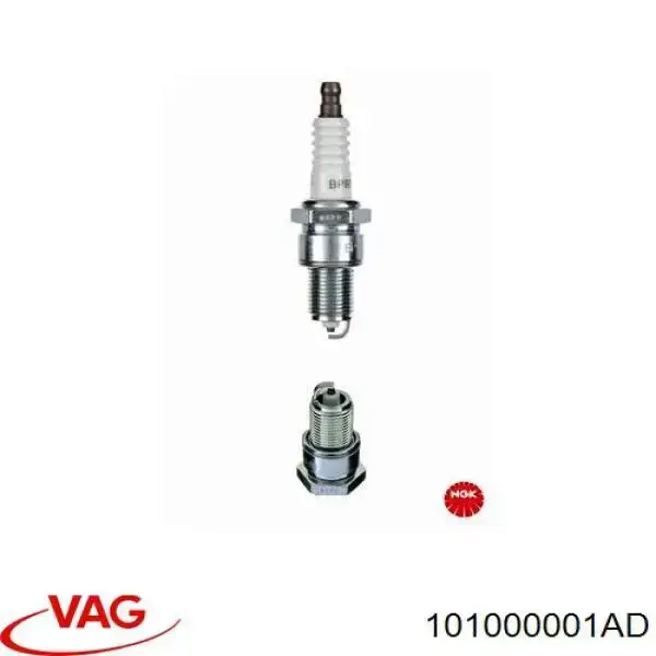 Свеча зажигания VAG 101000001AD цена, от 3.61 USD