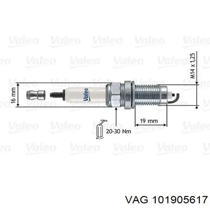 Свеча зажигания VAG 101905617 цена, от 9.57 USD
