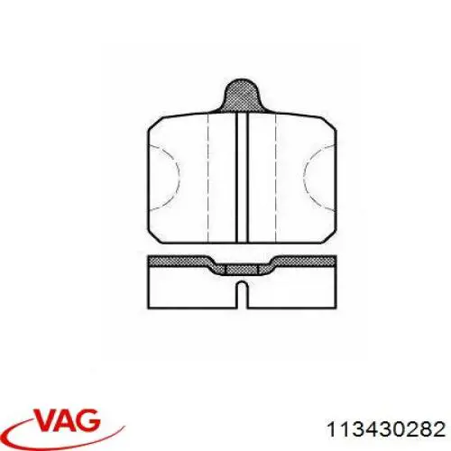 Передние тормозные колодки 113430282 VAG