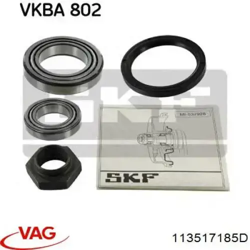 Подшипник ступицы передней внутренний 113517185D VAG