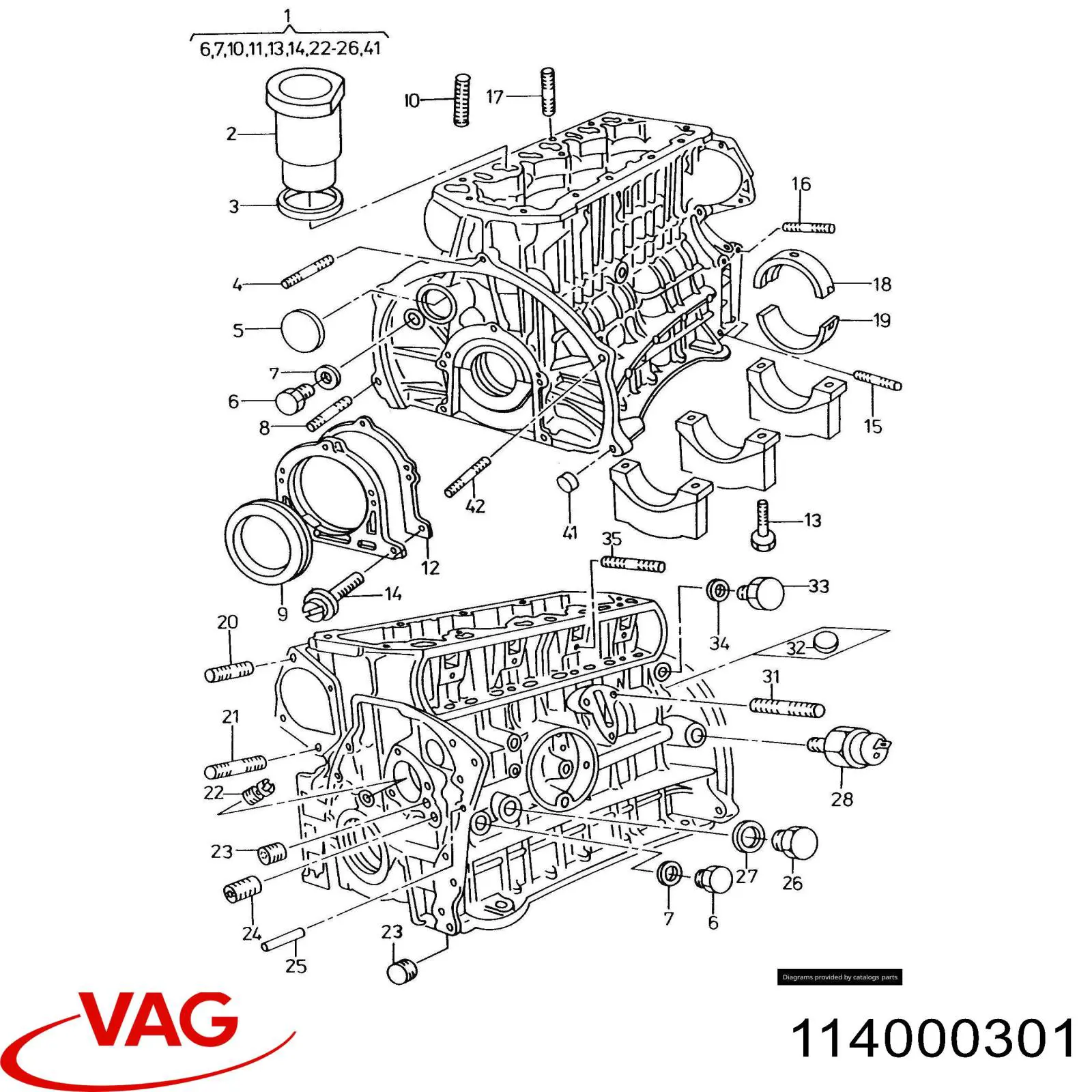 Гильза поршневая VAG 114000301 цена, от 68.73 USD