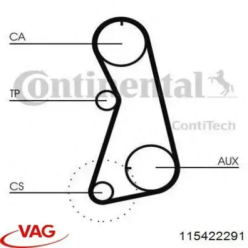 Silentblock de suspensión delantero inferior 115422291 VAG/Skoda