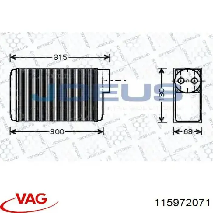 Радиатор печки 097916027H VAG