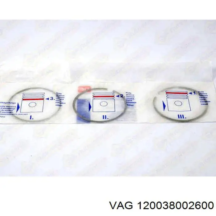 Кольца поршневые STD на 1 цилиндр VAG 120038002600 цена, от 51.92 USD