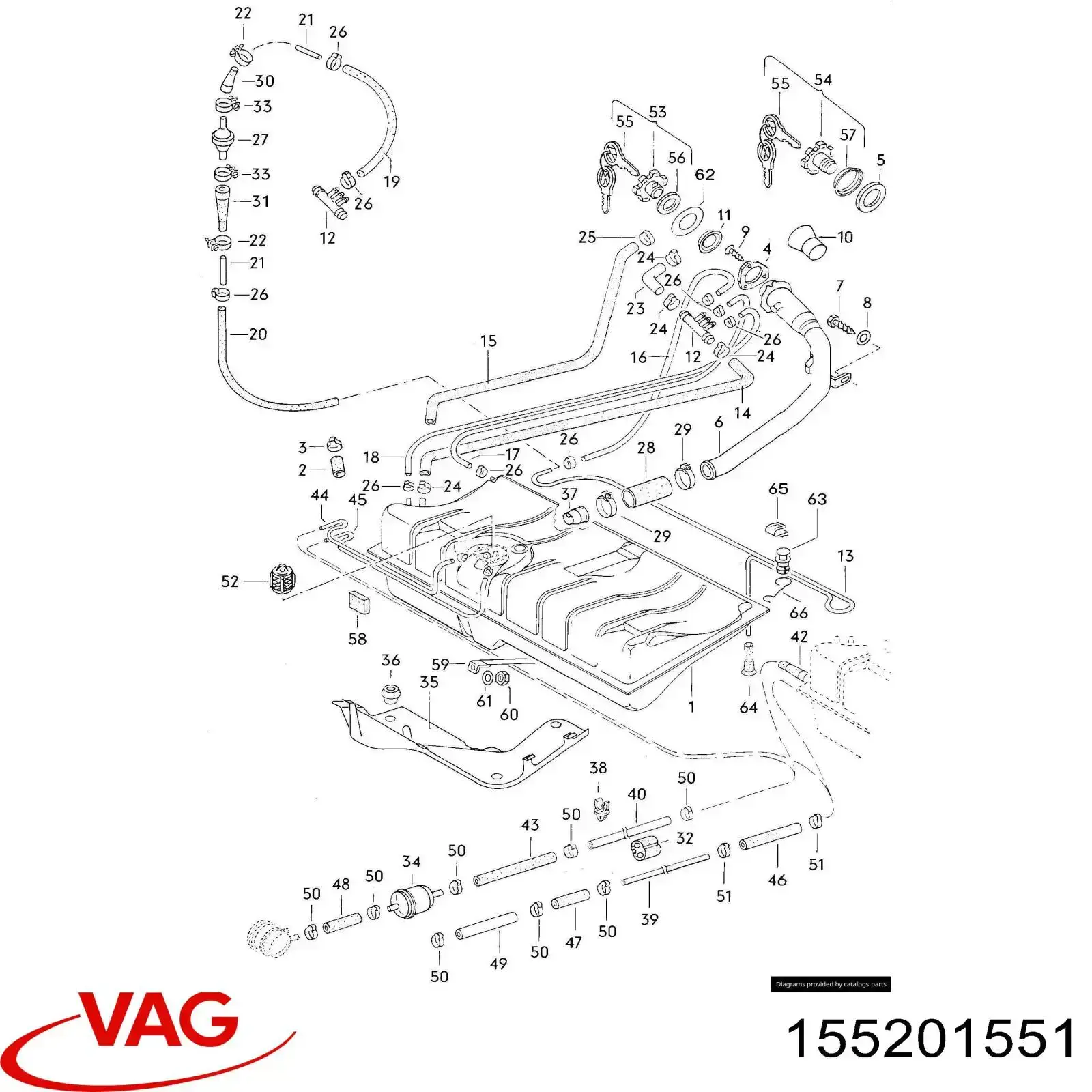 Пробка топливного бака VAG 155201551 цена, от 24.19 USD
