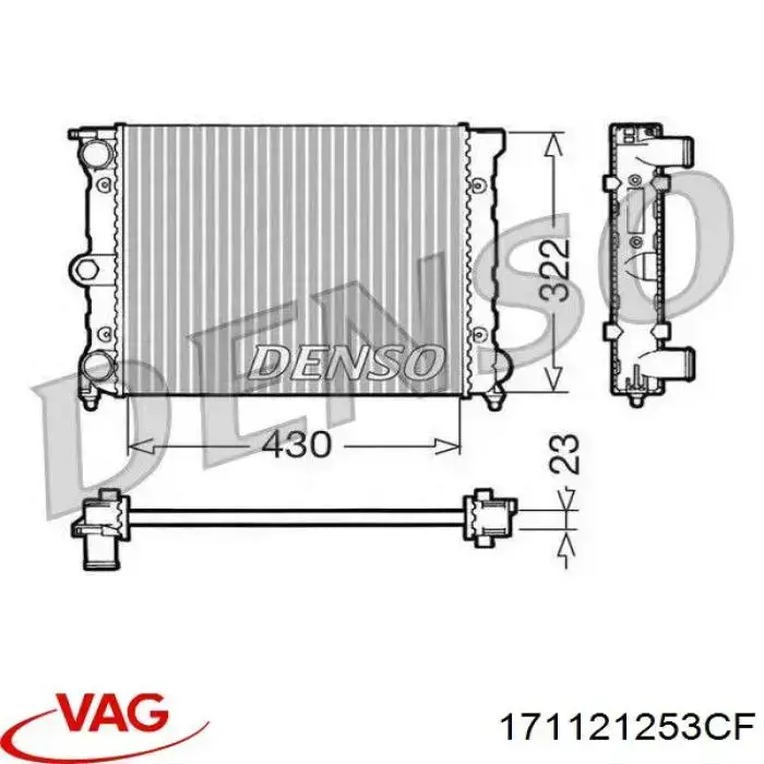 171121253CF VAG радиатор