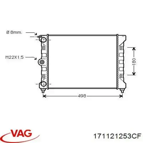 Радиатор охлаждения двигателя VAG 171121253CF цена, от 42.21 USD