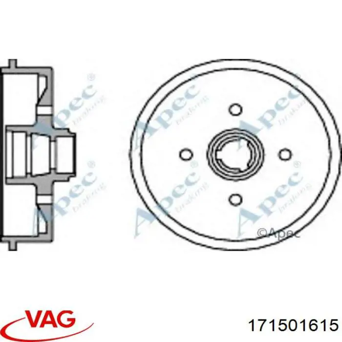 Тормозной барабан 171501615 VAG