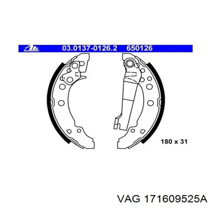 Тормоза рабочие задние ножные и тормозные барабаны VAG 171609525A цена, от 11.29 USD