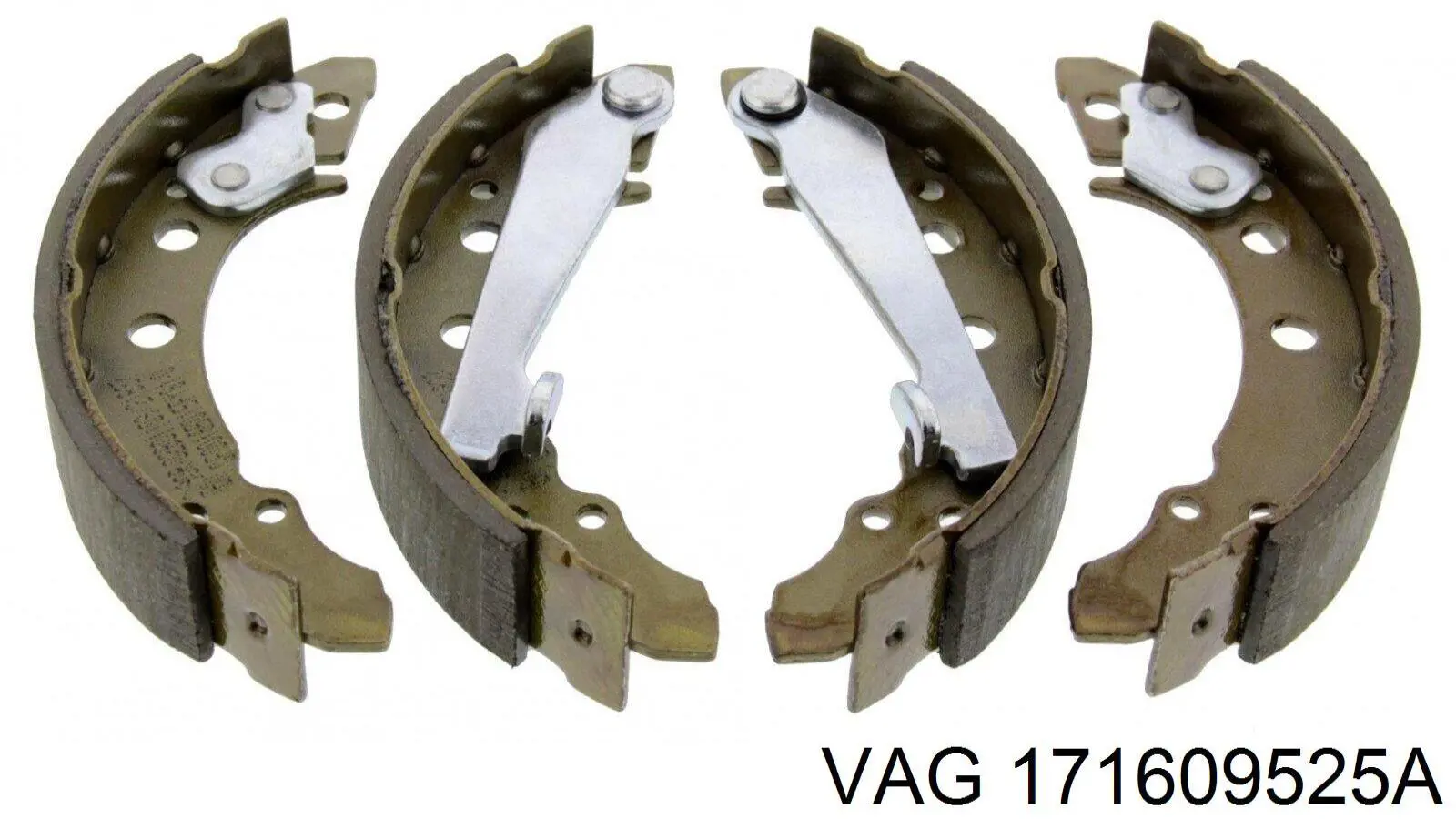 Купить 171609525A VAG Задние барабанные тормозные колодки