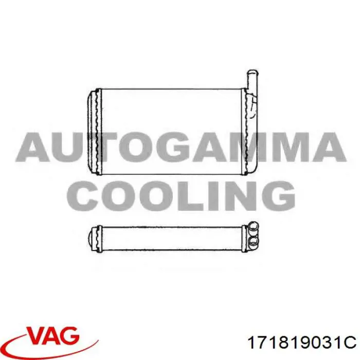Купить 171819031C VAG Радиатор печки