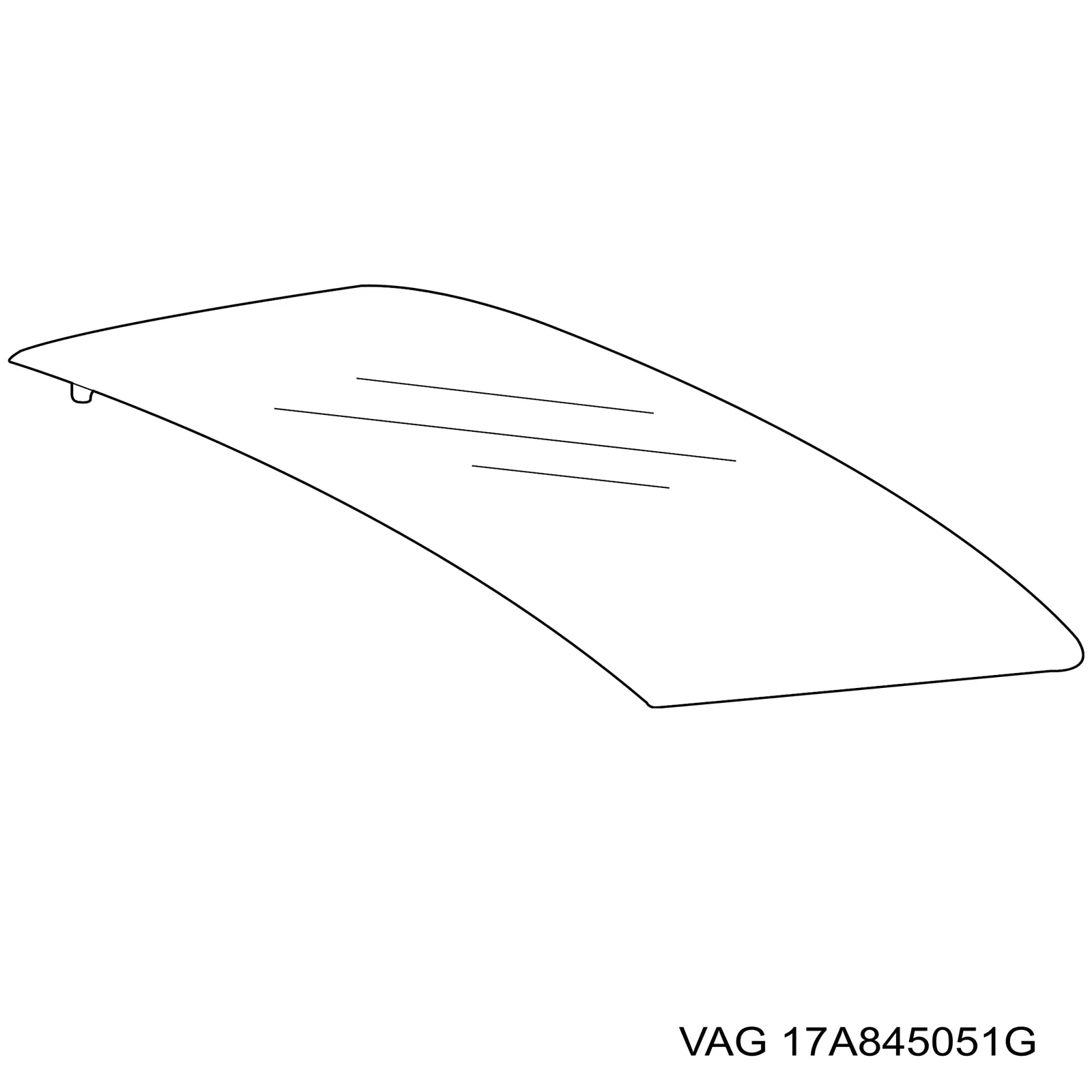 17A845051G VAG Автомобильное стекло заднее