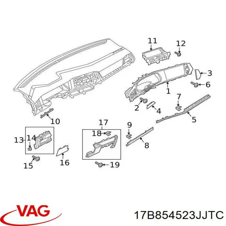  VAG 17B858019JTC цена, от 25.40 USD