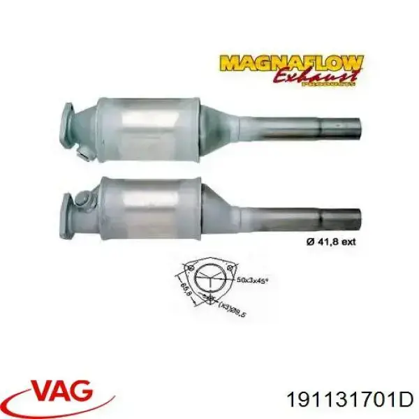 Каталитический нейтрализатор отработавших газов VAG 191131701D цена, от 159.18 USD