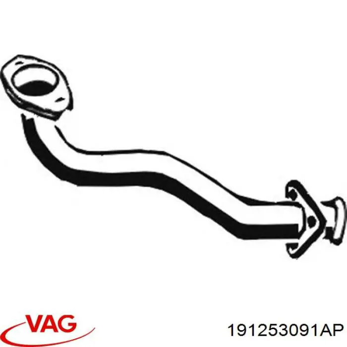191253091AP VAG труба приемная (штаны глушителя передняя)